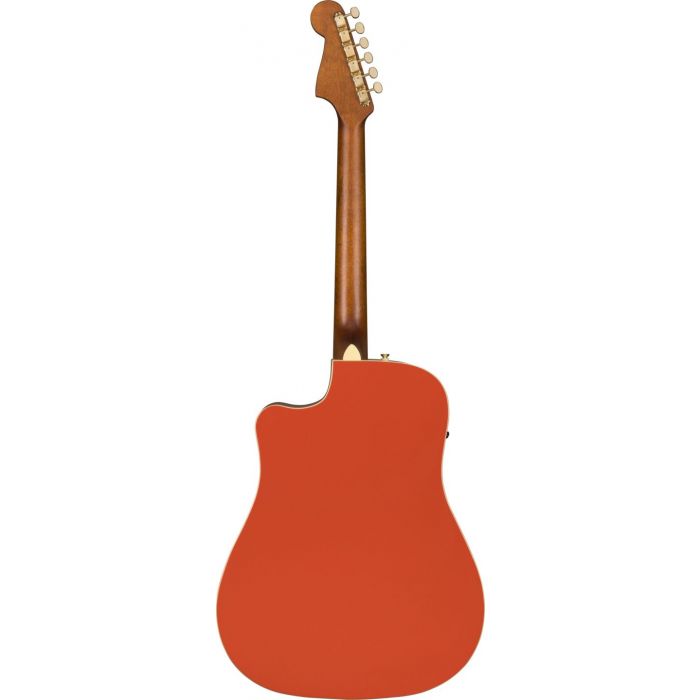Fender LTD ED Redondo Player Fiesta Red Gold Hardware back