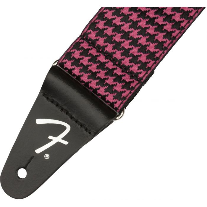 Fender Houndstooth Strap Pink Detail