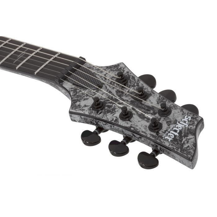 Schecter C-1 Silver Mountain Matching Headstock
