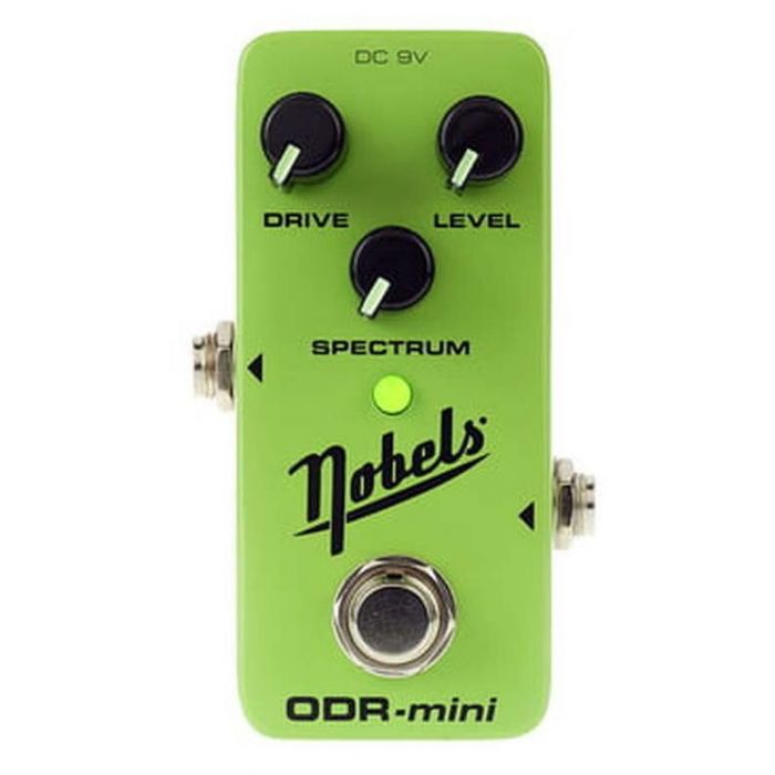 Top down view of a Nobels ODR-Mini Overdrive Pedal