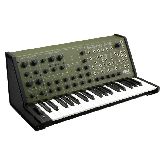 Korg MS-20 FS Monophonic Synthesizer Green Front Angle