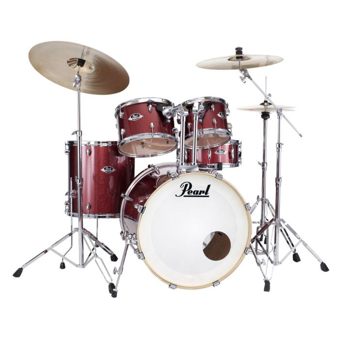 Pearl Export EXX 5pc 22in Drum Kit with Hardware and Cymbals Black Cherry Glitter