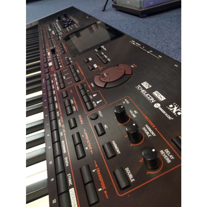Detailed view of the controls on a B Stock KORG PA4X-76 Professional Arranger Keyboard