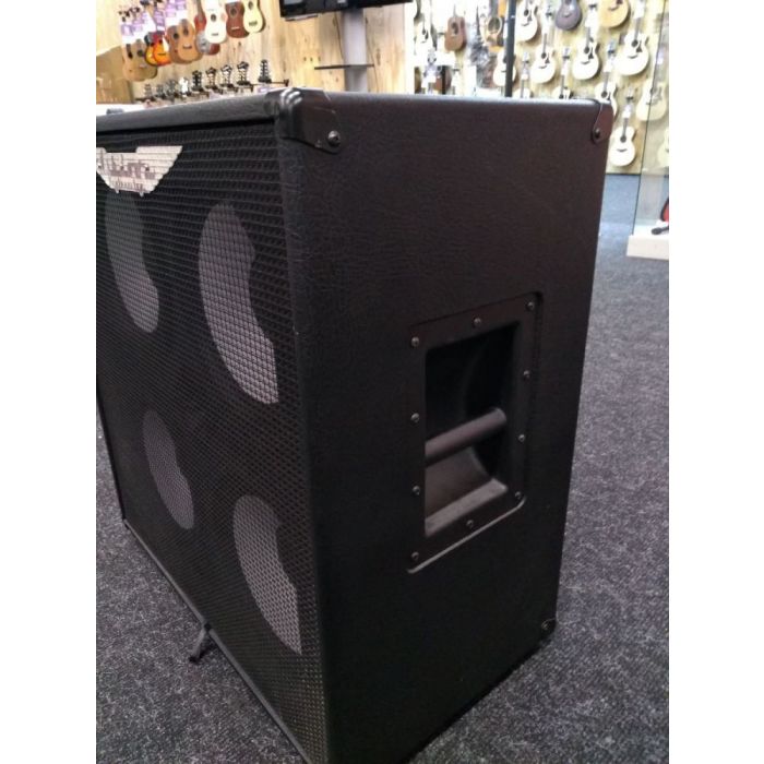 Right-angled view of a B-Stock Ashdown RM 410 EVO Lightweight Bass Cabinet