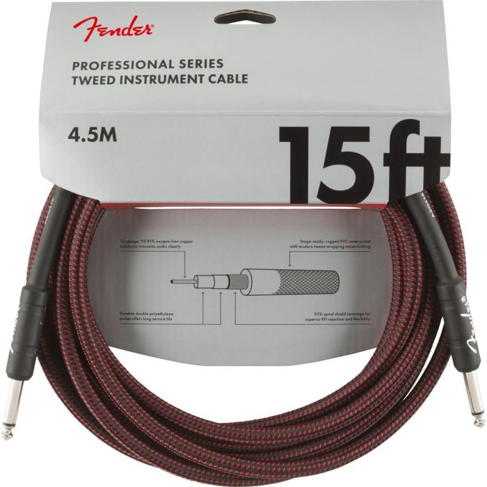 Fender Pro Series Cable  Red Tweed in Packaging