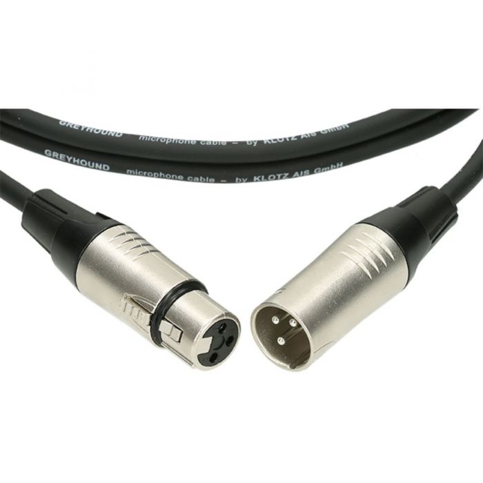 Klotz Greyhound Microphone Cable 3m XLR Black Connector Detail