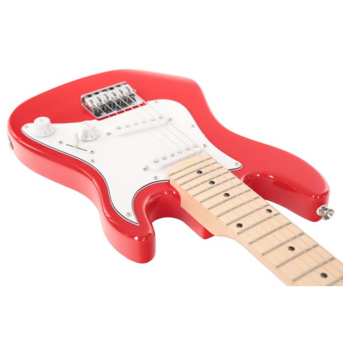 Eastcoast GK20 V2 Red Mini Guitar Body Top Angle