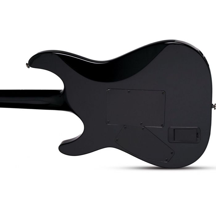 Back of Schecter Hellraiser C-1 FR Electric Guitar Gloss Black