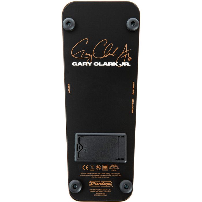 Dunlop Gary Clark Jr Wah Pedal Underside