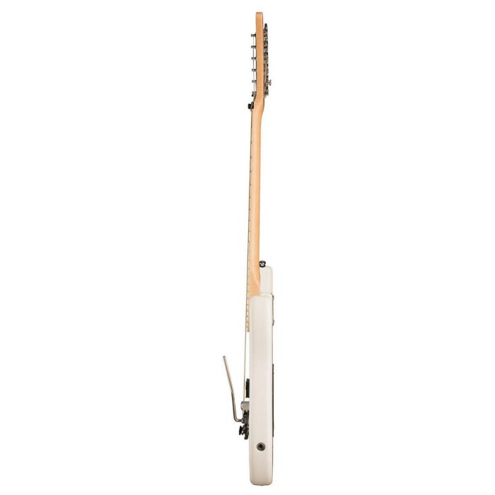 Side-on view of a Kramer The 84 Alder Electric Guitar, Alpine White