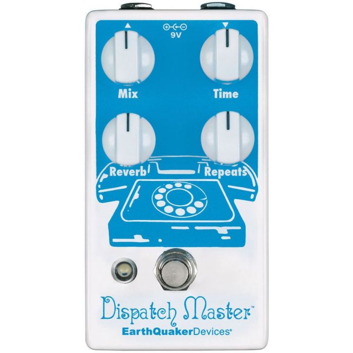 Top down view of a EarthQuaker Devices Dispatch Master Delay and Reveb V3