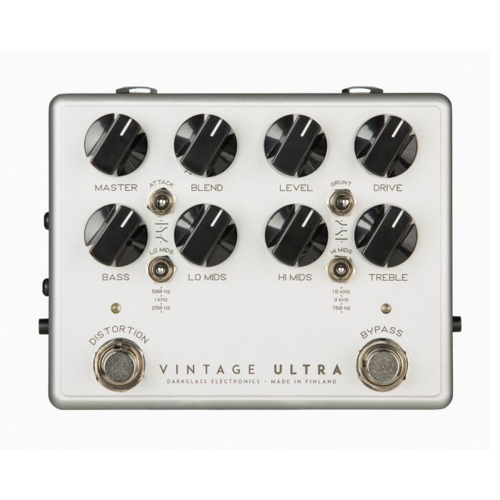 Top-down view of a Darkglass Vintage Ultra V2 AUX Bass Preamp Pedal