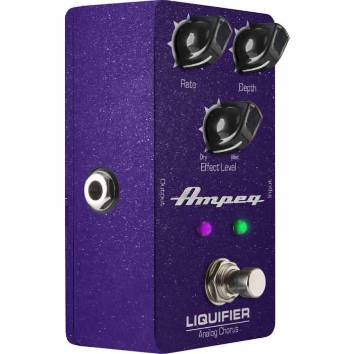 Right-angled view of an Ampeg Liquifier Bass Chorus Pedal