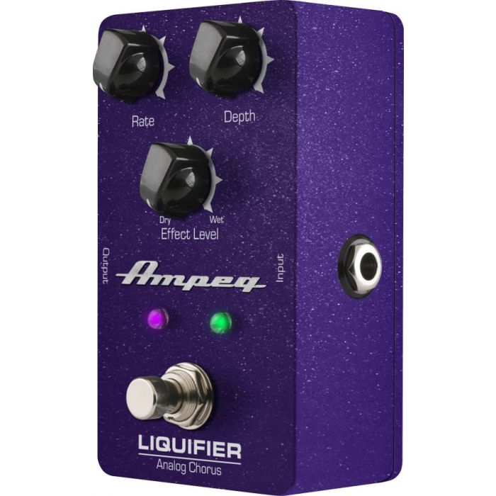 Left-angled view of an Ampeg Liquifier Bass Chorus Pedal