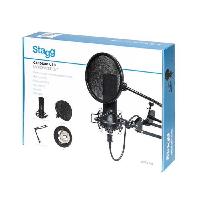 Stagg SUM45 USB Microphone Set Packaging