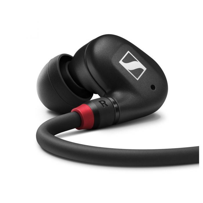 Close up of IE 40 Pro Black headphones 