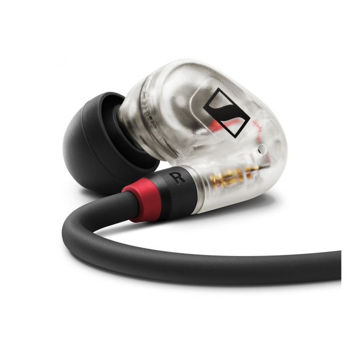 Close up of Sennheiser IE 40 Pro Clear In-ear monitoring headphones