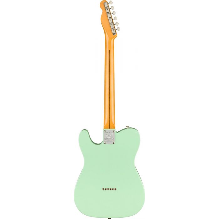 Full rear view of Fender 70th Anniversary Esquire, Surf Green