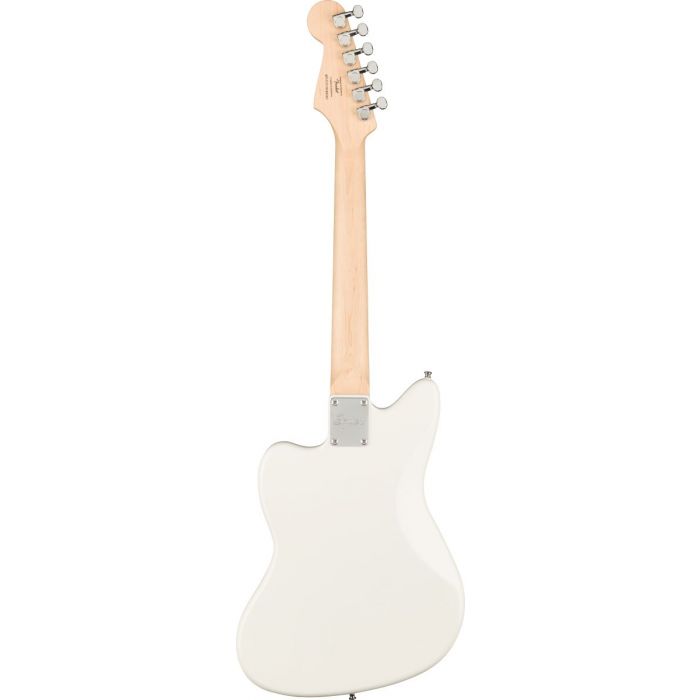 Back of Squier Mini Jazzmaster HH Olympic White Electric Guitar