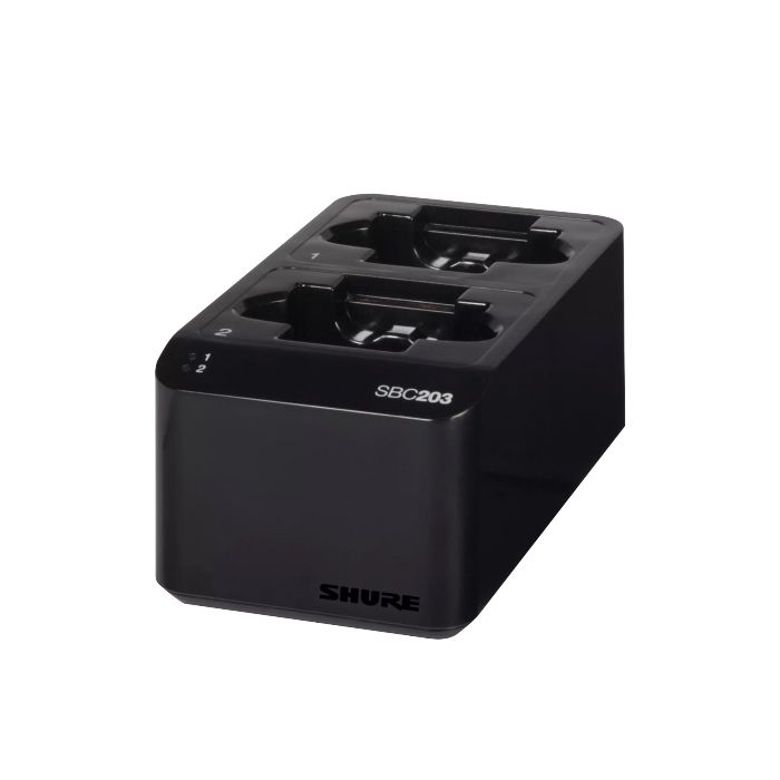 Shure Dual Dock Charger SB203 Front Angled View