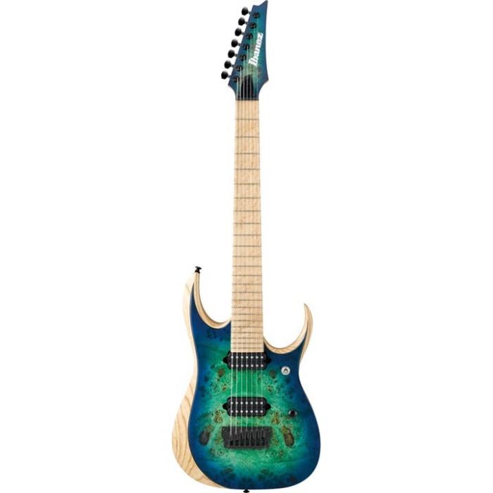 Ibanez RGD Iron Label RGDIX7MPB in Surreal Blue Burst
 Front View