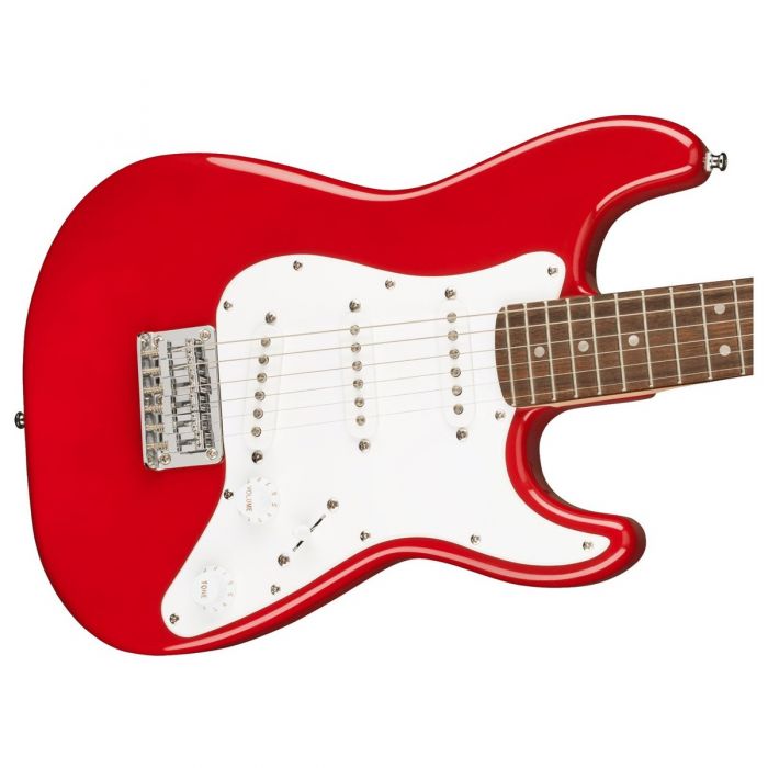 Squier Mini Stratocaster Dakota Red Electric Guitar Body View