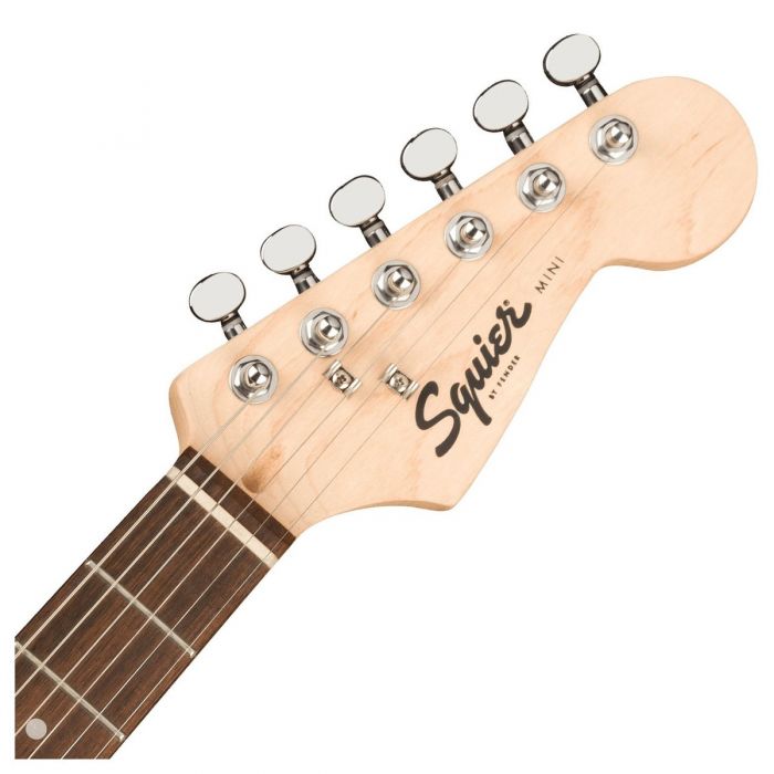 Squier Mini Stratocaster Dakota Red Electric Guitar Headstock Front