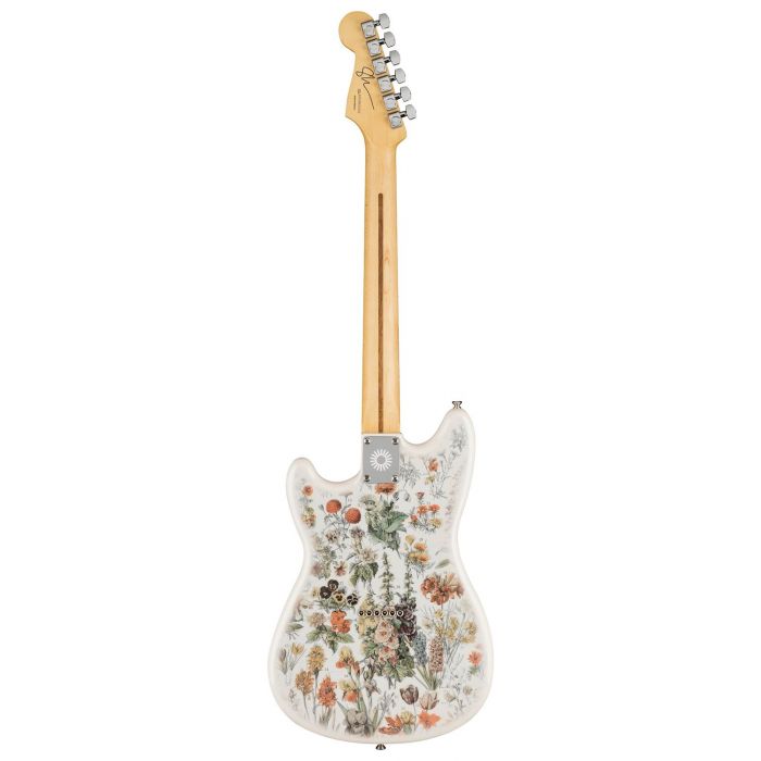 Full rear view of a Fender Shawn Mendes Signature Musicmaster Floral