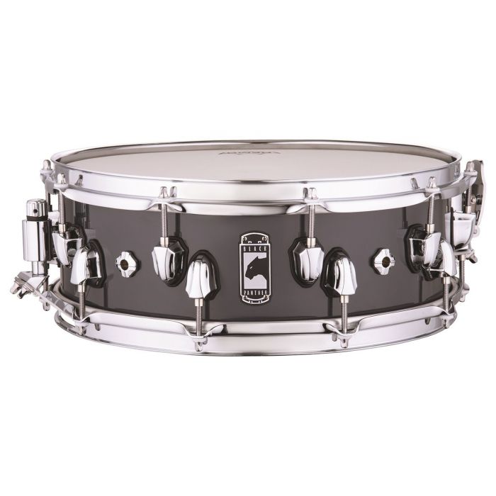 Full view of a Mapex Black Panther Razor Maple Snare