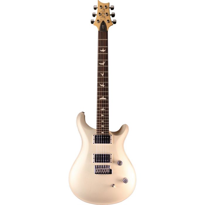Full frontal view of a PRS Ltd Edition CE24 Standard Satin Antique White