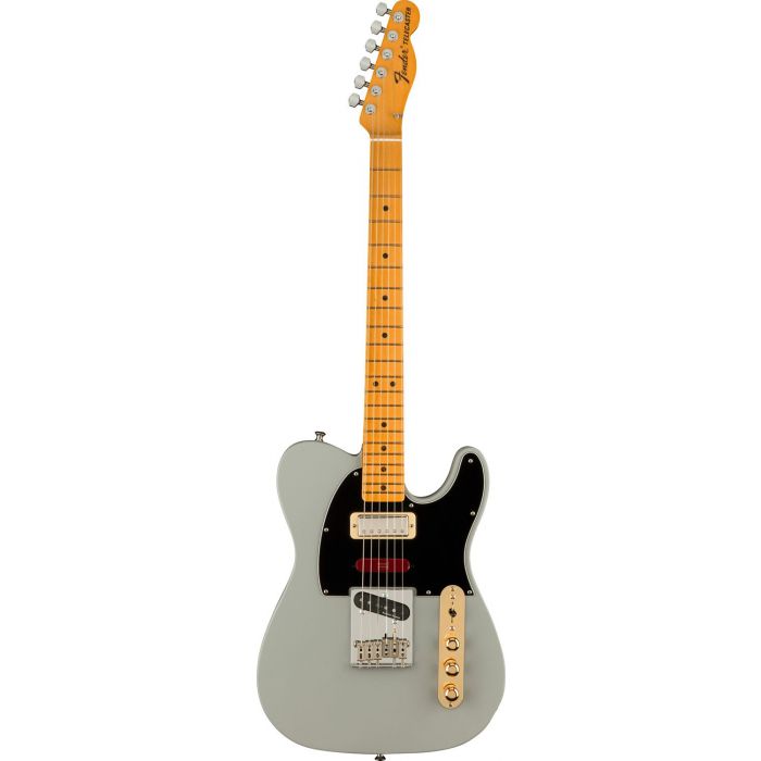 Full frontal view of a Fender Brent Mason Stories Collection Telecaster in Primer Grey