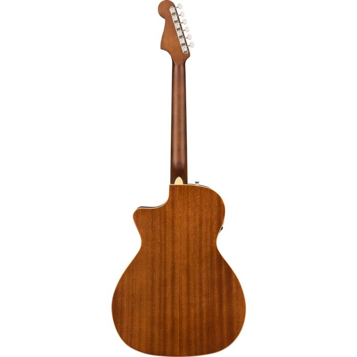 Back of Fender Newporter Player Sunburst Electro-Acoustic Guitar