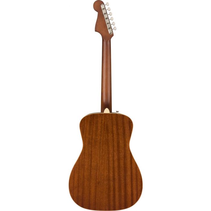 Back of Fender Malibu Player Natural Electro-Acoustic Guitar