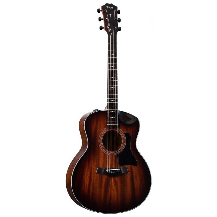 Full frontal view of a Taylor 326ce Grand Symphony V-Class Urban Ash