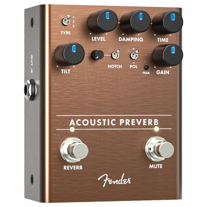 Front angled view of a Fender Acoustic Preverb Pedal
