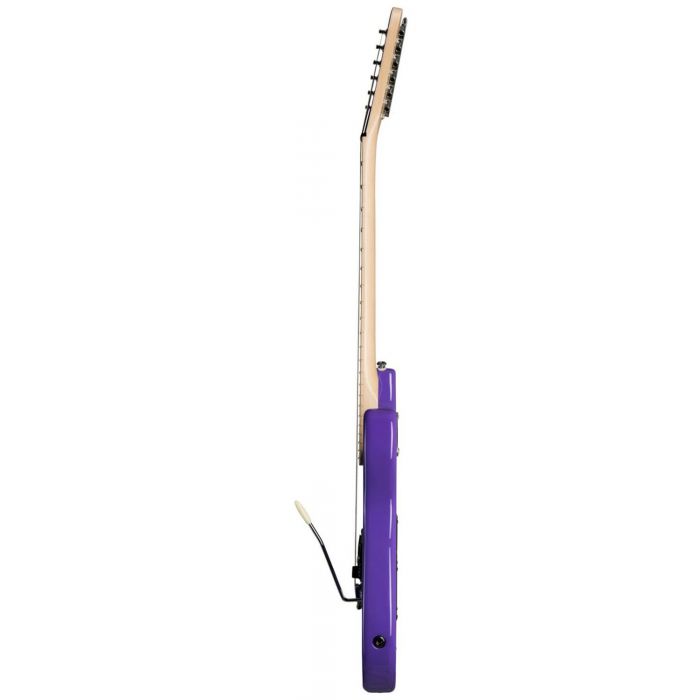 Side-on-view of a Kramer Baretta Special Electric Guitar Purple