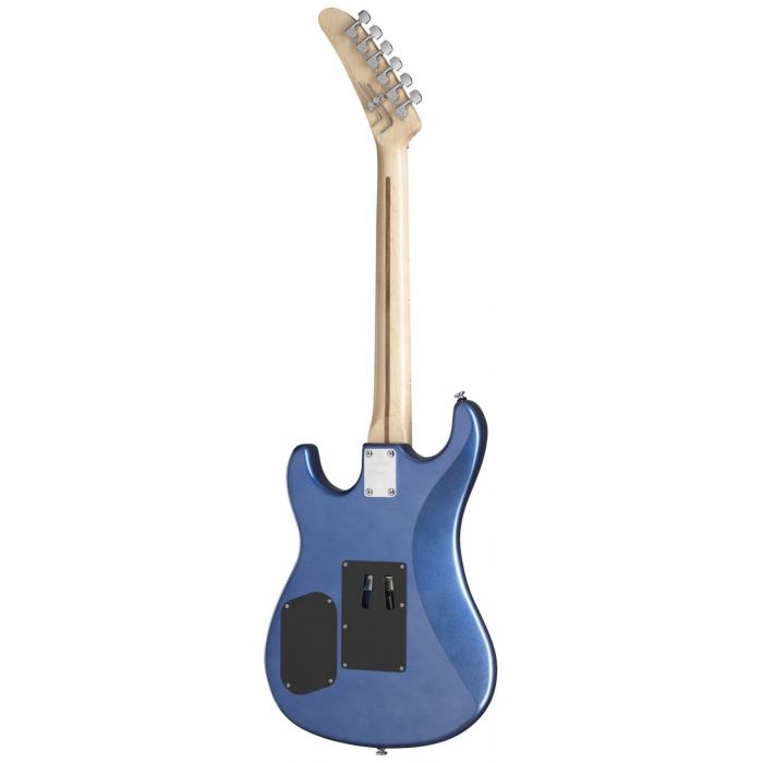 Full rear view of a Kramer The 84 Electric Guitar Blue Metallic