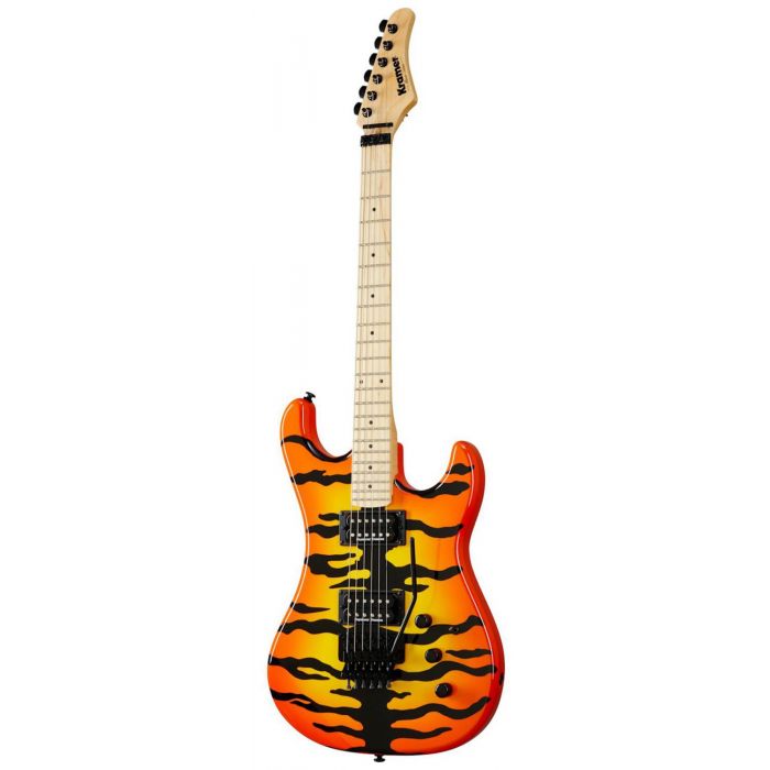 Full frontal view of a Kramer Pacer Vintage Tiger Electric Guitar
