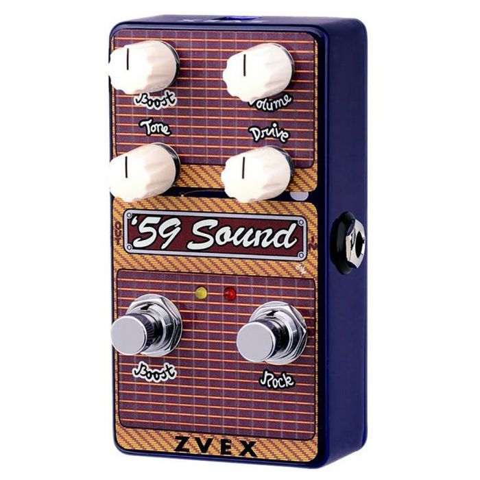Front angled view of a ZVex Vexter 59 Sound Vertical Overdrive Pedal