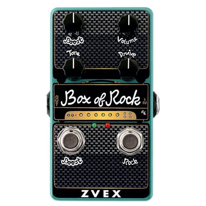 Top-down view of a ZVex Vexter Box Of Rock Vertical Overdrive Pedal
