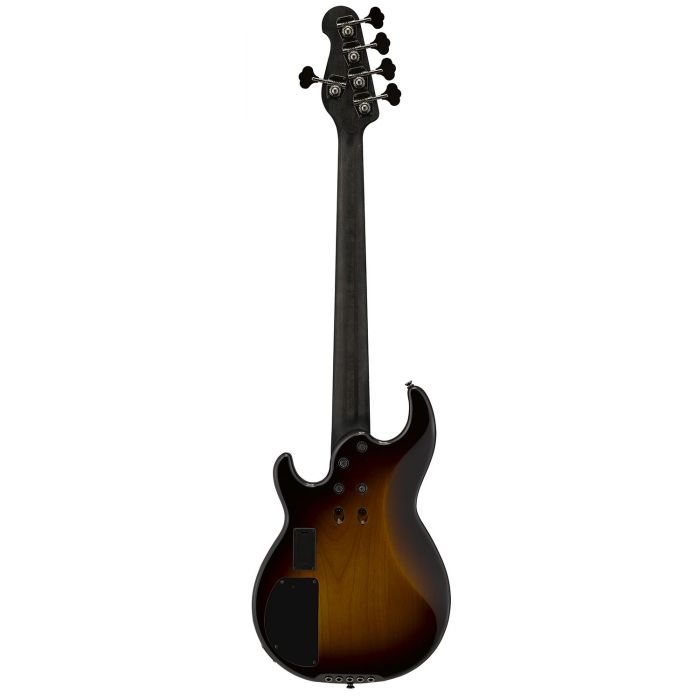 Full rear view of a Yamaha BB 735A 5-String Bass, Dark Coffee Sunburst