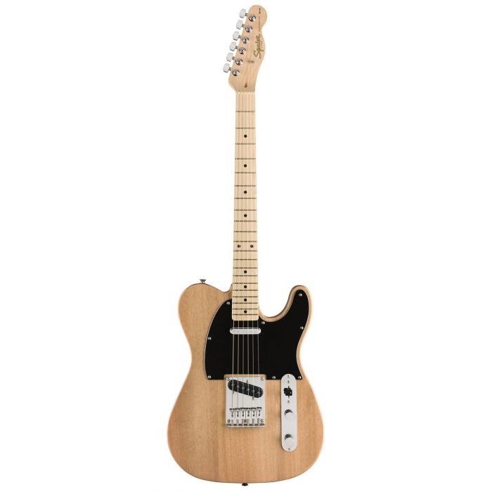 Full frontal view of a Squier FSR Affinity Series Telecaster, Natural