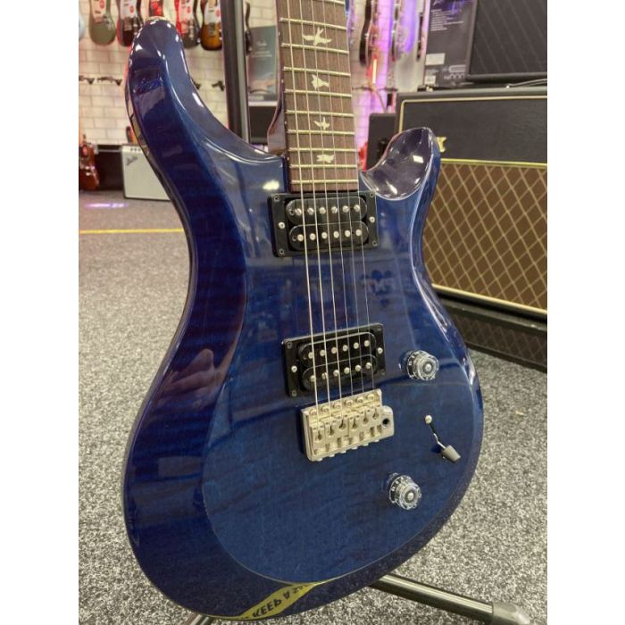 Closeup of the body on a B Stock PRS S2 Custom 22 Electric Guitar, Whale Blue