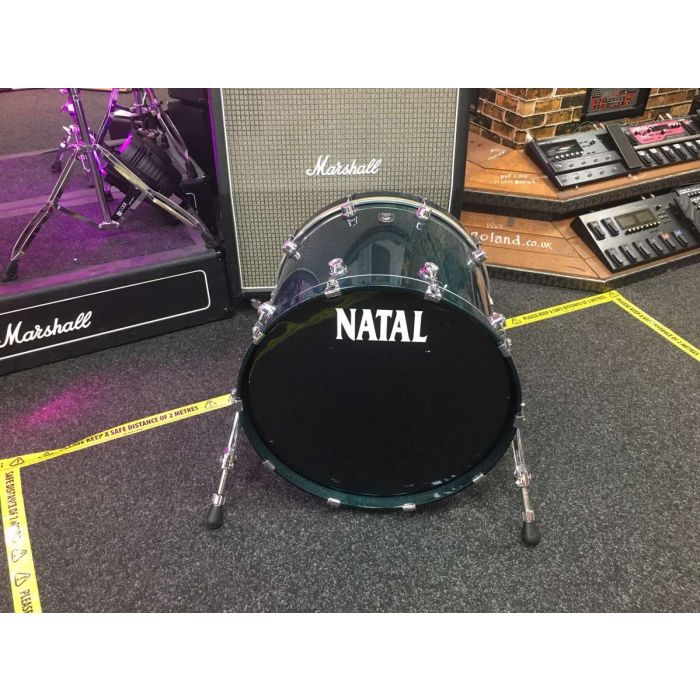 Natal Cafe Racer UF22 4-Piece Shell Pack British Racing Green Sparkle Bass Drum