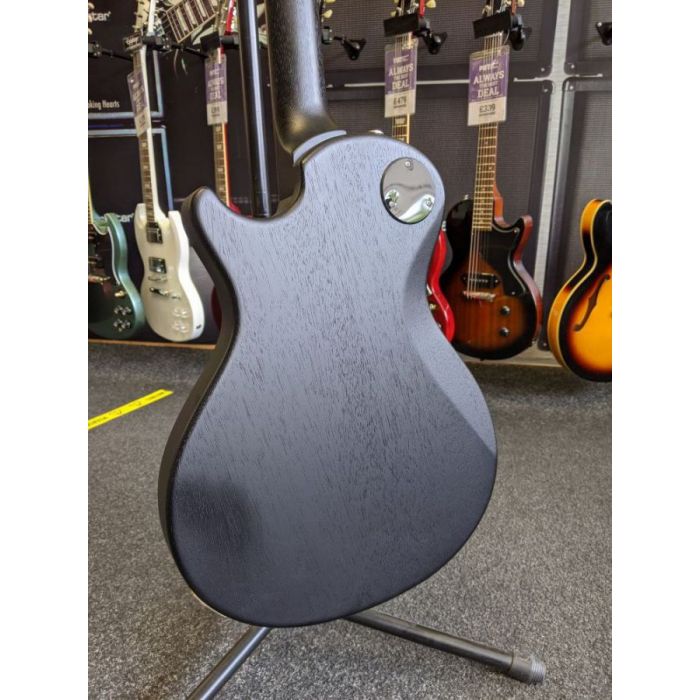 Rear view of the body on a B Stock PRS S2 Satin Singlecut Standard Guitar, Charcoal