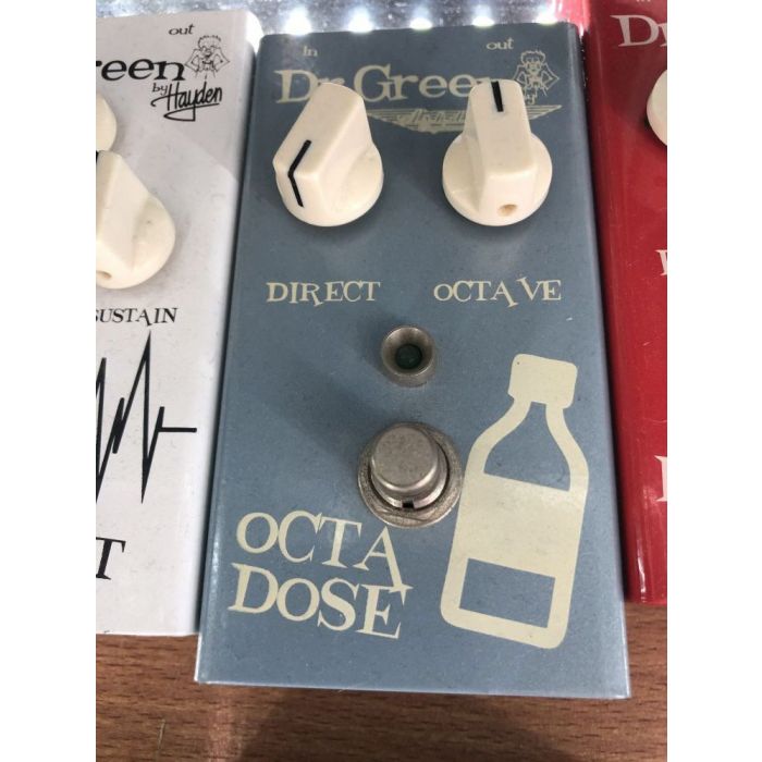 Top-down view of a B Stock Dr. Green OctaDose Octave Pedal