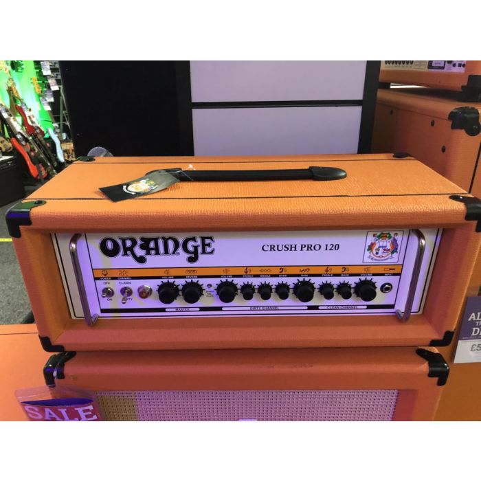Full frontal view of a B-Stock Orange Crush CR120H Guitar Amplifier Head