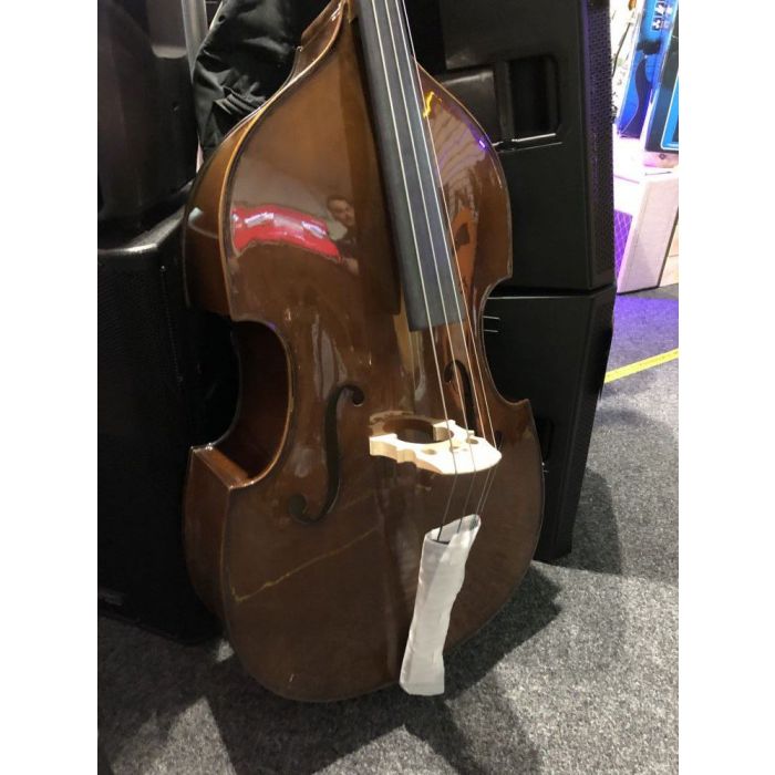 Front left-angled view of a B Stock Stentor Student I Double Bass Outfit