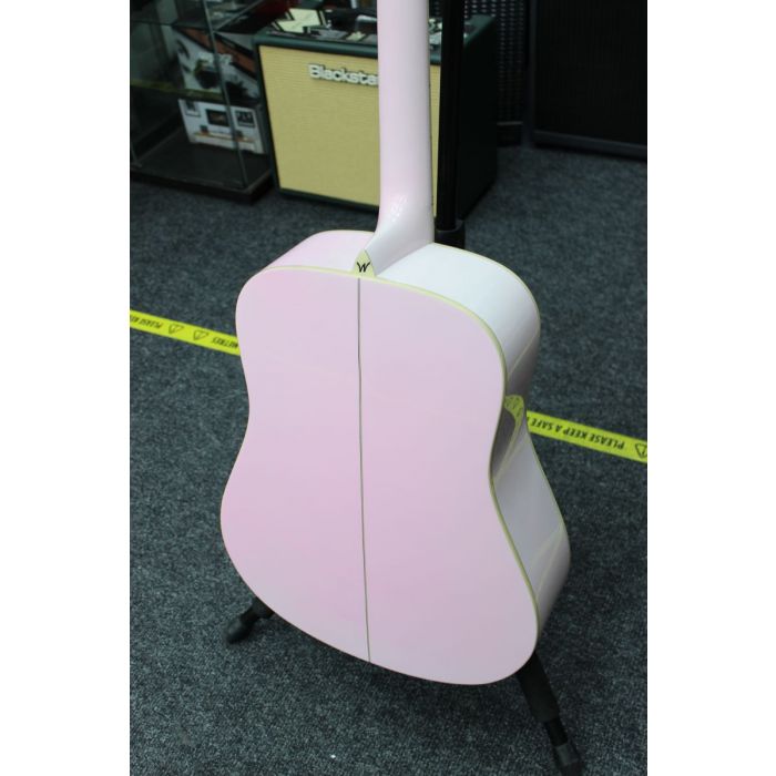 Back of B-Stock Washburn WD7S Pink Body