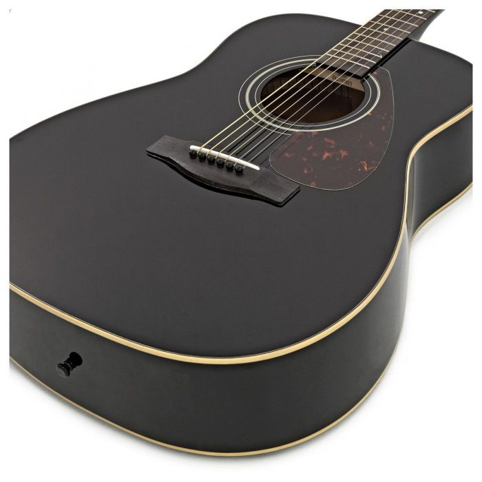 Yamaha F370 Acoustic Guitar Black Body Detail View